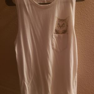 Cat Pocket Tank Top